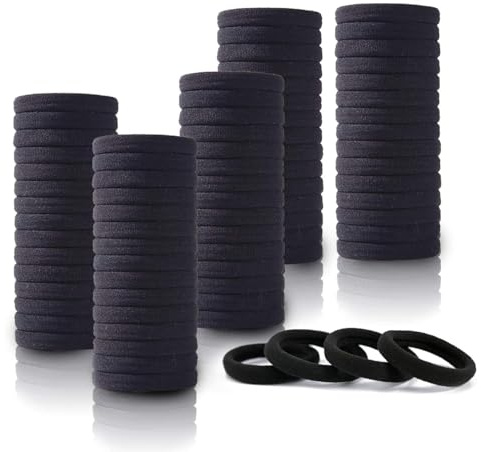 FOLAI Haargummi Damen,120 Stück Mini Nahtlose Haarbänder,Hair Ties Pferdeschwanz Reißfeste Zopfgummis, Stylischer Haargummis Klein für jeden Haartypen (Schwarz)