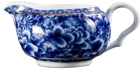EPOTRDCV Teetasse, Kungfu-Teeschale, 140 ml, chinesisches blau-weißes Porzellan, Fair-Tasse, handgefertigt, Teesieb, Filter, Teetasse, Teeservice