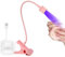 AiQInu Lampara UV LED Uñas, 3W Lámpara de pegamento Ultravioleta, Lámpara Uñas de Curado de Pegamento con Clip, con USB (Rosa)