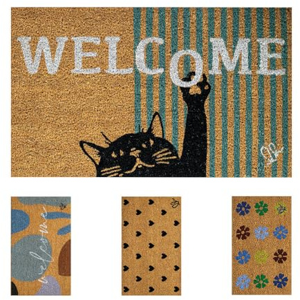 OLIVO.shop | FANTASY 12 - Kokosmatte Eingangsmatte Kokosmatte mit bunten Aufdruck, 40x65 cm (CAT)