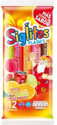 Siglitos Wasser-Eis Mix – Verschiedene Fruchtsorten – 12 Sticks – 960 ml Gesamtinhalt
