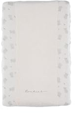 NOUKIE’S - Housse de matelas à langer pour bébé en éponge de coton - Coloris blanc écru - Confort absorbant et hygiénique - Broderie Fluffy, Orso & Lily