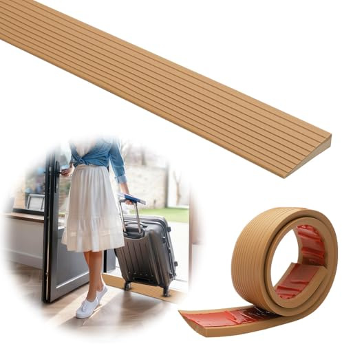 Dörrtröskelramper, halkfri yta, 90 x 5 x 1 cm tröskelramp, PVC rullstolsramp, gummiramp, uppkörningsramp för barnvagnar, rullstol, rullator eller skoter