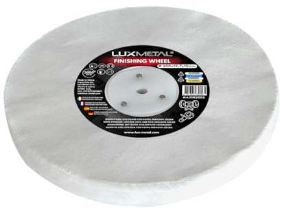Disco Lucidatura Cotone Sciolto Fine 200 x 12,7 x 10 mm per Mola da Banco con attacco per Mandrino Conico - Lucidatura Finale a Specchio Per Lucidare Dischi in Cotone Ruota Lucidatrice Smerigliatrice