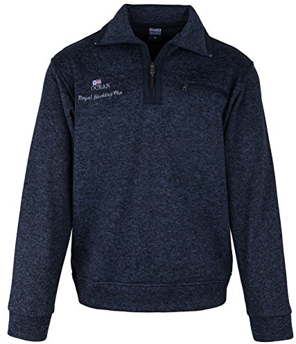 SOUNON Herren Sweatshirt, Polohemd, Pullover mit Hemdkragen, Meliert – 6 Farben