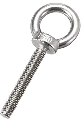sourcing map 2Stk.Ringschraube M10 x 70mm Außengewinde 304 Edelstahl zum Aufhängen