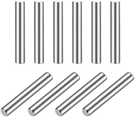 sourcing map 10 Stück Zylinderstifte Dübelstift 304 Edelstahl Holz Etagenbett Dübelstifte Regalheringe Stützregale 2 x 14mm (ca. 5/64)