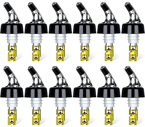 Automatic Measured Bottle Pourer - Quick Shot Spirit Measure Pourer Drinks Wine Cocktail Dispenser Home Bar Tools - 1oz/30ml (12)
