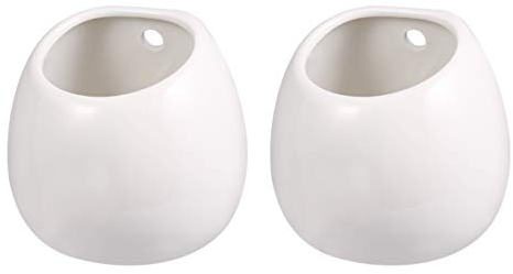 BESPORTBLE 2st Wand Blumentopf Weiss Du Blumentopf Für Die Wand Groß Luftanlagen Inhaber. Wandpflanzenhalter Wandvase Wandtopf H?ngender H?ngen Saftiger Pflanzer Wandbehang Runden