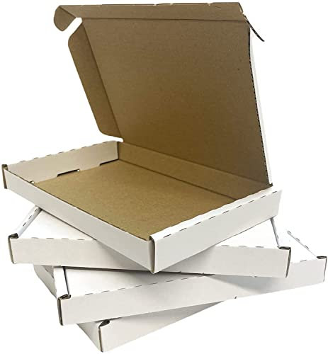 C4 Versandkartons für Großbriefe, 332 x 239 x 20 mm, Weiß, 10 Stück
