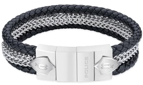 Police Armband Pulseira Lance SS & Pele Peti: L PEAGB2119801 Marke, Einheitsgröße, Nicht-Edelmetall, Kein Edelstein