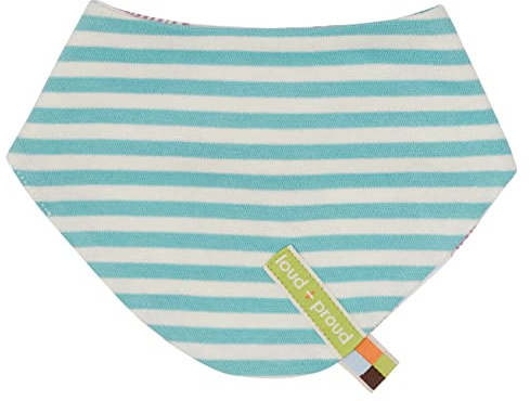 loud + proud Unisex baby att vända, GOTS-certifierad halsduk, cyan, En Storlek
