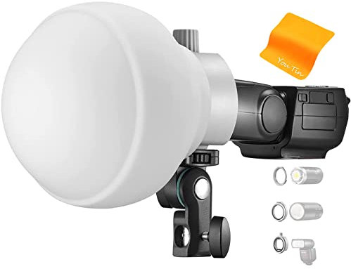 Godox ML-CD15 Dome Diffusor mit 3 Adaptern für Godox Blitzlicht Zusammenklappbar Weiches Licht-Modifikator für AD100pro AD200pro AD300pro AD400pro V1 V860II V860III TT685II TT600 ML30 ML60 ML60Bi