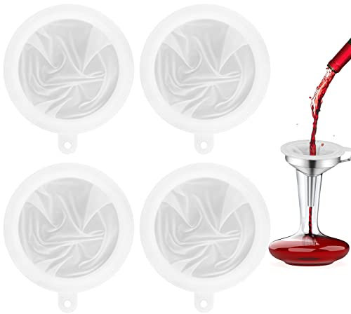 4 Piezas Coladores de Malla Fina, Filtro de Malla Cocina 100Mesh a 400 Mesh, Tmiz de Filtro de Alimentos, Nylon Filtro de Malla para Mermelada Jugo Vino Leche Leche de Soja