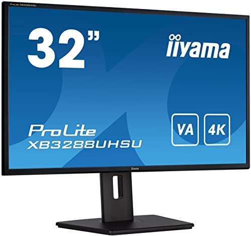 iiyama Prolite XB3288UHSU-B5 80cm 31,5 VA LED Monitor 4K UHD HDMI DP USB3.0 Pip HDR Höhenverstellung FreeSync schwarz