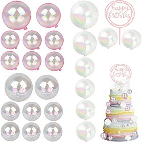 Yunchu Online 25 Stück Happy Birthday Tortendeko Geburtstag Mädchen Tortendeko Cupcake Topper Ball Geburtstag Kuchen Dekoration Kugel
