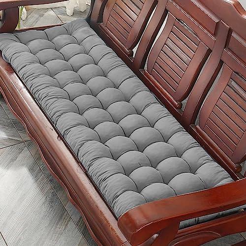 NENIUX Verdickte Bankkissen, 2- und 3-Sitzer-Gartensitzkissen, Veranda-Bank-Unterlagen, Schaukelstuhlpolster, Möbelpolster für Terrasse, Küche, Esszimmer, Büro, Indoor/Outdoor, 170 x 48 x 8 cm, Grau
