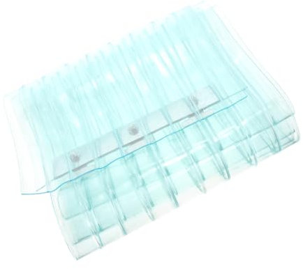 Hohopeti 1.7m PVC Türvorhang wasserdichte Und Langlebige Streifenvorhang-lösung Für Kühllager Garagen Und Außenbereiche Breit Blau Mit Stabilen