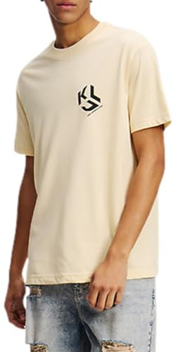 Karl Lagerfeld Jeans, Herr, Vanlig Kortärm Monogram Logo T-Shirt, Vanlig Fit, Brun, S