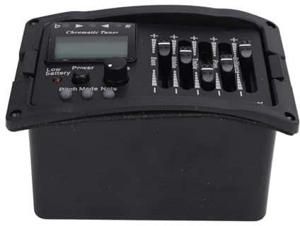 5-Band-Akustikgitarren-Vorverstärker-EQ-Equalizer mit Stimmgerät, Anpassbare Klangeinstellungen für Elektrische und Akustische Gitarren