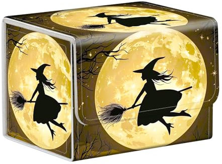 ETLKJVBL for MTG Card Storage Solution, Witch Flying on Broomstick for MTG Card Box and Commander Decks, High Capacity Anime Card Sleeves for Mtg Deck Box, Designed Specifically for Mtg Players