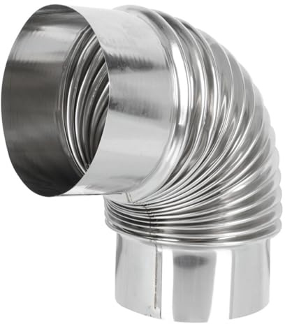Supvox Tubo Di Scarico a Gomito in Acciaio Inox 110 Mm Per Canna Fumaria E Stufa Tubo Flessibile Di Sfiato Per Cucina Resistente E Facile Da Installare