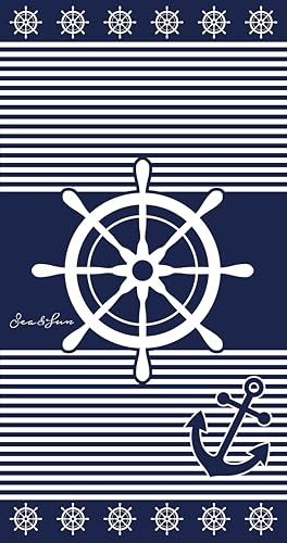 Miracle Home. Asciugamano in microfibra timone, 100% poliestere, 75 x 145 cm. 15555