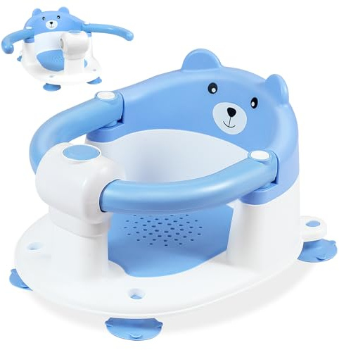 Baby Bath Seat for Babies 6 Months Plus, Toddler Bath Seats for Infant & Newborn, Baby Sit Up Chair with 4 Non-Slip Suction Cups