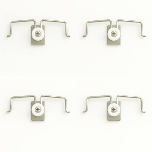 BY3 - Ganci NO FORO Tende Finestre Per TUTTI GLI INFISSI Ganci per Tende senza bucare Binario a Pacchetto senza forare Infisso PVC Aggancio Universale Binari Barre SENZA BUCHI (Ragno per tende, 4pz)