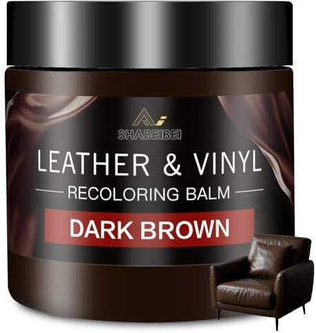 SHABEIBEI Leder Reparatur Set Dunkelbraun 200 ml – Lederpflege & Farbauffrischung für Sofa, Ledercouch, Auto, Schuhe & Möbel – Reparatur bei Kratzern und Verfärbungen