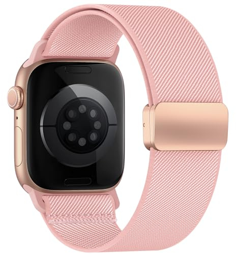 Armband kompatibla med Apple Watch 49 mm 46 mm 45 mm 44 mm 42 mm 41 mm 40 mm 38 mm herr dam, andas elasticitet nylon elastiska remmar för iWatch Seriers 11 10 9 8 7 6 5 4 3 2 1 SE Ultra 3 2 1