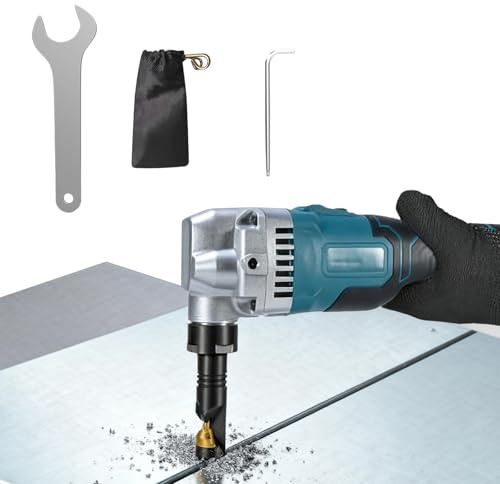 Cordless Metal Nibbler Compatible with Makita 18V Battery, 360° Rotating Nibbler Cutter Head, 3 Speed Adjustable Nibbler, Metal Shears Sheet Nibbler for Cutting Stainless Steel, Aluminum, No Battery