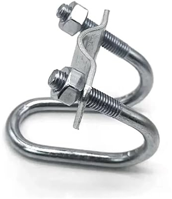 BZHAOMAOL Morsetto per tubo, morsetto per tubo a croce, bullone a U M8 zincato doppio tubo per ponteggi di diverse dimensioni (M8 x 20 x 20 mm)