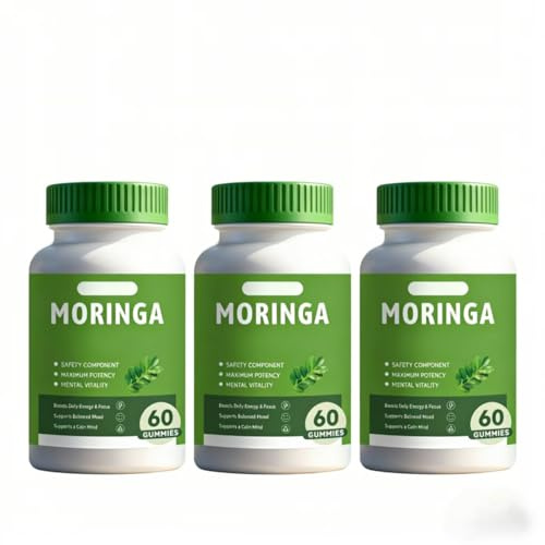 Moringa, pour une énergie quotidienne, une concentration et un équilibre émotionnel, 60 gélules,3PCS