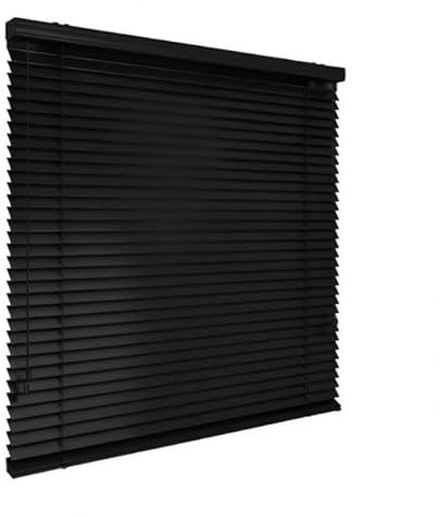 time4blinds – Persienner Fönster Inomhus – Aluminiumspersienner – 1800x1800mm, Vänster Styrning – med Lameller 50mm – Montering på Vägg Eller Tak, med Borrning – för Hemmet & Kontoret – Svart
