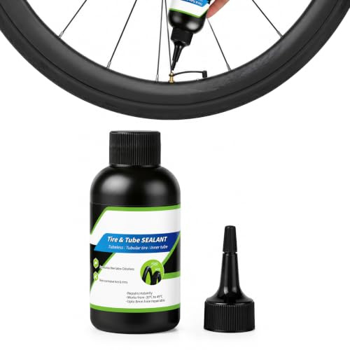 120ml Noir Anti Crevaison,Liquide Préventif Tubeless,Liquide Tubeless VTT | Tubeless Sealant,Liquide Anti Crevaison,Latex,Prévention et Réparation,pour Velo,VTT,Route Pneus Et Chambres à Air
