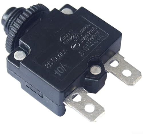 NEIQIUWING 88 Série Disjoncteur thermique 5A-30A Réinitialisation manuelle Protection contre les surcharges pour circuits électriques Industrie et extérieur (10A)