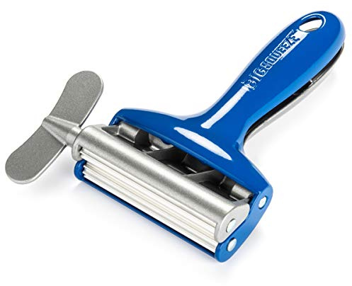 Big Squeeze Heavy Duty Tube Wringer - USA Made - Toothpaste, Paint, Cosmetics, Sunscreen, Hair Dye, Adhesives, Metal Tubes. Comfortable Ergonomic Dispenser Tool (Blue)