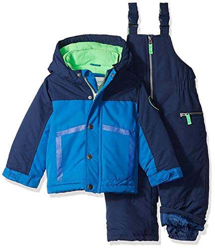 Carter's Boys' Toddler Heavyweight 2-Piece Skisuit Snowsuit, house blue/current navy, 3T