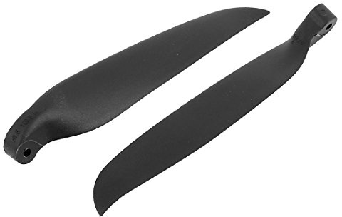 Aexit Pair RC Electrical equipment Glider Plane Black Plastic Folding Propeller Vanes 254mmx203mm