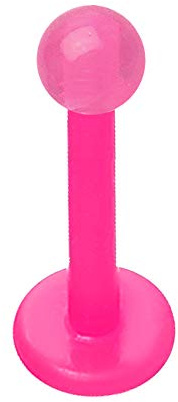 viva-adorno 1,2 mm Labret Stecker Lippenpiercing Tragus Piercing Ohrpiercing Bioflex Kunststoff Z450