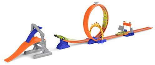 Driven by Battat Stunt Jump Extreme, Stunt-Spielset mit Rückziehauto