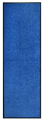 vidaXL Fußmatte Waschbar Schmutzfangmatte Türmatte Fußabtreter Schmutzmatte Schmutzfangläufer Sauberlaufmatte Innen Außen Blau 60x180cm