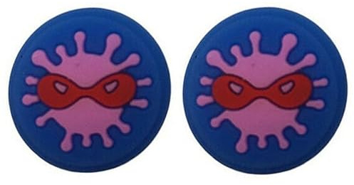 GRIPS JOYSTICK PARA NINTENDO SWITCH, LITE, GOMA PROTECTOR, SPLAT AZUL SPLATOON