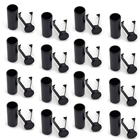 CHENNAN 30 Sets Schnürsenkelkopf Schnüre Ende Metall Schnur Seil Schlösser Verschluss Schwarz Für DIY-Reparaturen Und Schnürsenkel ersetzen Seil Schnalle Schnur Enden Jacken Sweat Shirt (Schwarz)