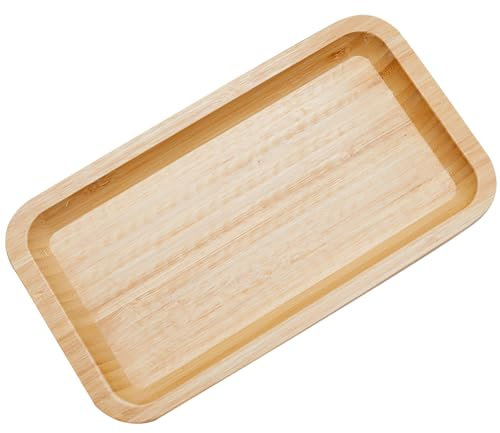 GORGECRAFT Bandeja de Bambú para Servir Té Bandejas de Madera para Desayuno Multifunción Minimalista Rectangular Mesa de Centro Bandeja para Platillo Decoración para Aperitivos Bebidas Transporte