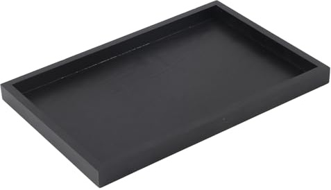 Ghzste Bandeja rectangular de madera maciza para té, café, aperitivos, comidas, bandeja para servir platos de restaurante (30 x 20 x 2 cm)