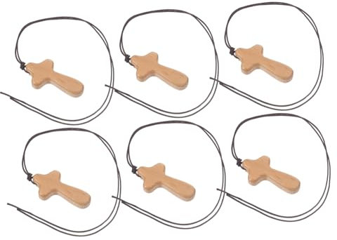 PRETYZOOM 6stücke Kreuz Für Halskette Und Auto Dekorative Hängende Ornamente Natürlichem Material Für Wohnkultur Und Persönliche Accessoires