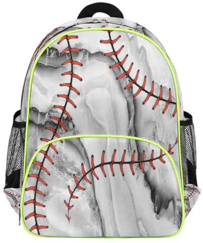 WowPrint Softball-Kinderrucksäcke mit Marmor-Design, für Mädchen, Jungen, Kinder, Softbälle, niedlicher kleiner Kleinkind-Rucksack, Schule, Kindergarten, Büchertasche, Reisen, lässiger Tagesrucksack,