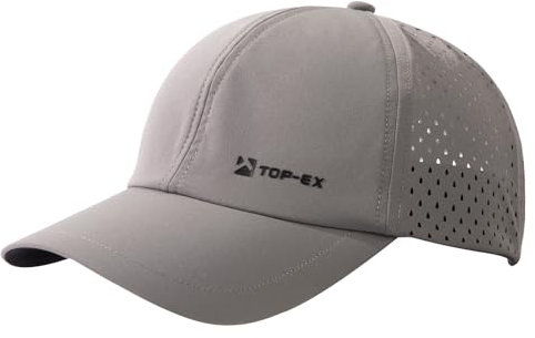 TOP-EX Herren-Baseballkappe, Größe XL, XXL, atmungsaktives Netzgewebe, schnell trocknend, wasserdicht, kühlendes Schweißband, Laufen, großer Kopf, 95556_dark grey, XL/XXL